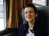 Petra &Ouml;llinger im Zugabteil 